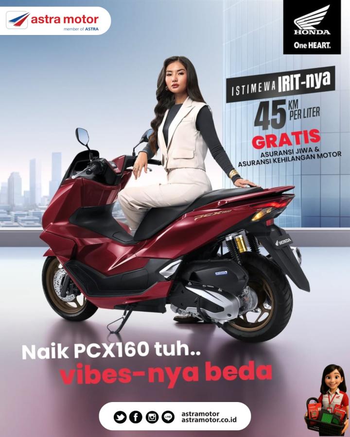 Beri Sensasi Berkendara yang Berbeda, Astra Motor Imam Bonjol Tawarkan Honda PCX160 Plus Perlindungan Ekstra
